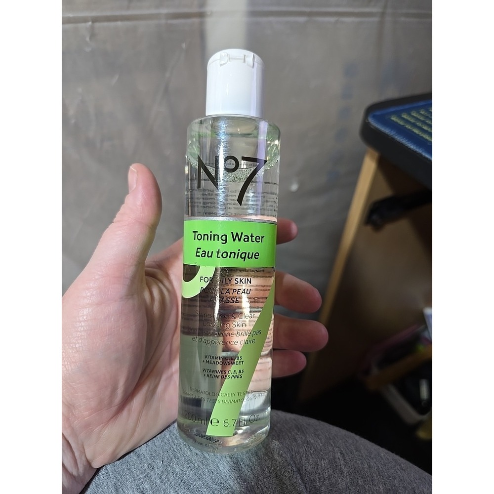 No7 Toning Water For Oily Skin 6.7 Fl Oz, New Shine Free & Clear Looking Skin